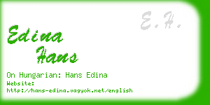 edina hans business card